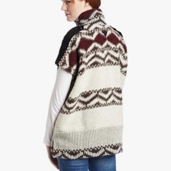 Diesel Oversized Boxy Sweater Poncho Wool Blend Vest size S - Picture 2 of 8